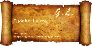 Györke Laura névjegykártya